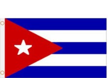 Cuban flag. Three sizes: 2 x 3 feet,  3 x  5 feet