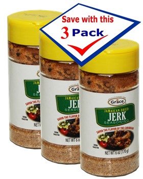 Grace Jerk Seasoning Jamaica Dried 6 Oz Pack of 3