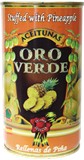 Oro Verde Olives Stuffed with Pineapple. Imported from Spain 12 oz