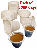 Economy disposable mini cups for Cuban coffee. 1500 cups. 3/4 Oz capacity.