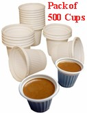 Economy disposable mini cups for Cuban coffee. 500 cups.  3/4 Oz capacity
