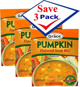Grace Pumpkin Flavored Soup Mix 1.59 oz Pack  of 3