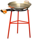 Paella cookers set for up to 14 servings.