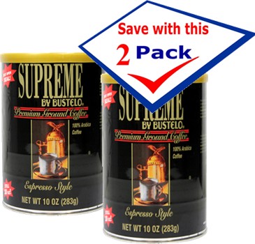 Bustelo Supreme Coffee Gourmet Can 10 Oz Pack of 2