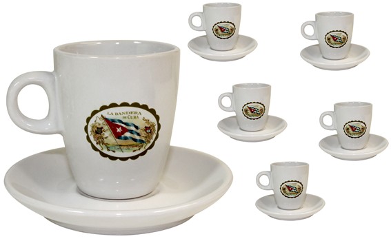 Details about   imperfect PAINT ONLY 3 Oz Cuban Flag Expresso 6 Cups 6 Saucers