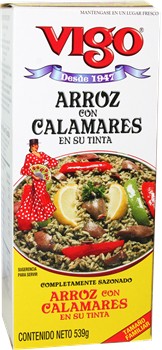 Vigo calamari and rice Imported from Spain 19 Oz.