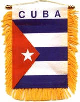 Cuban flag for your car.  4 1/2 x 3 1/2 inches